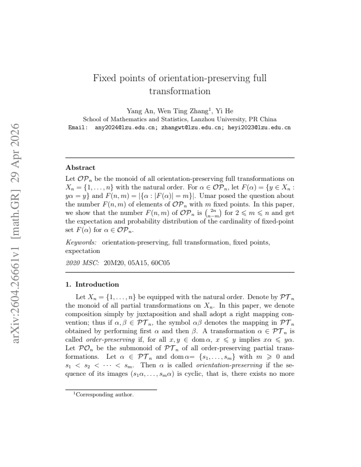 First page