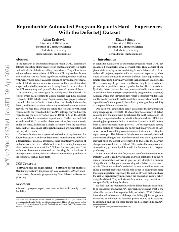 First page