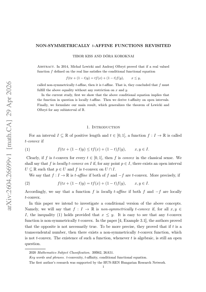First page
