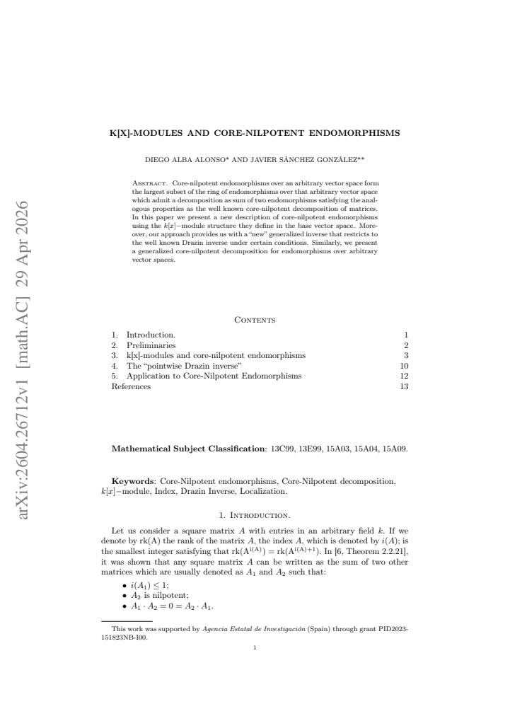 First page