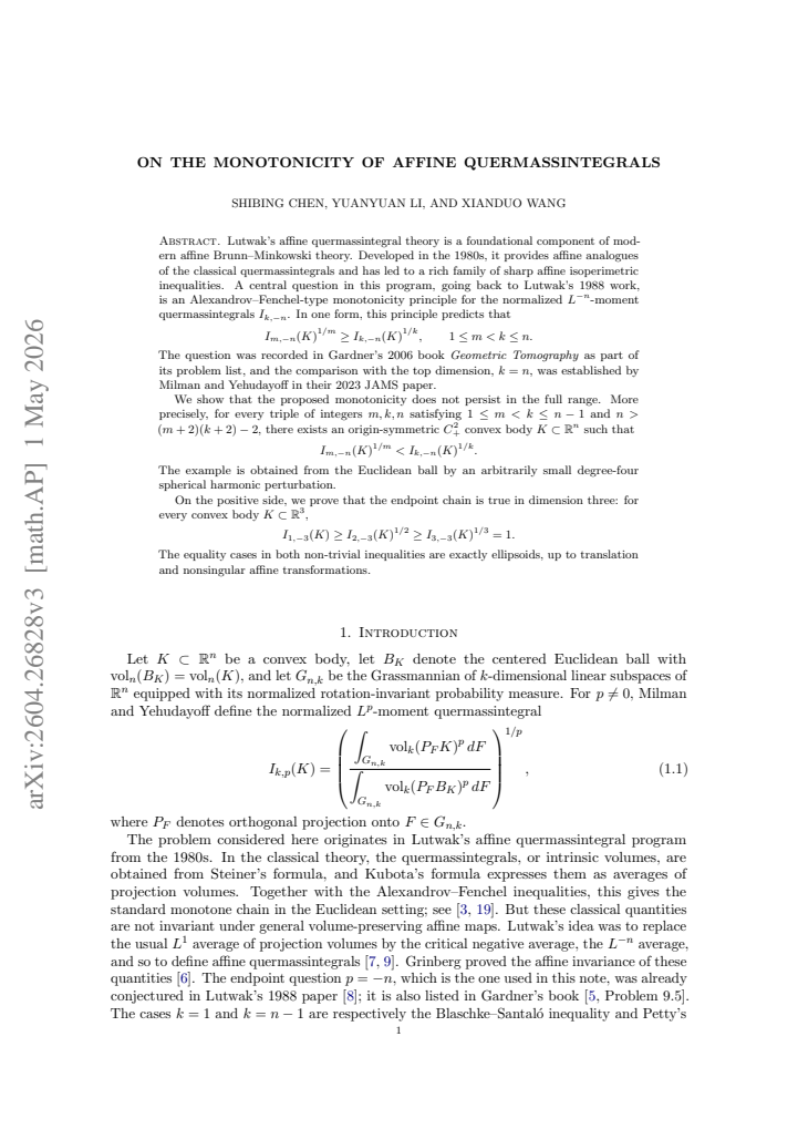 First page