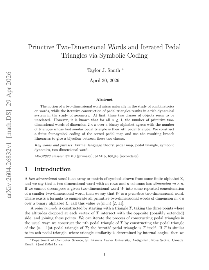 First page