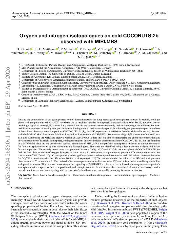 First page