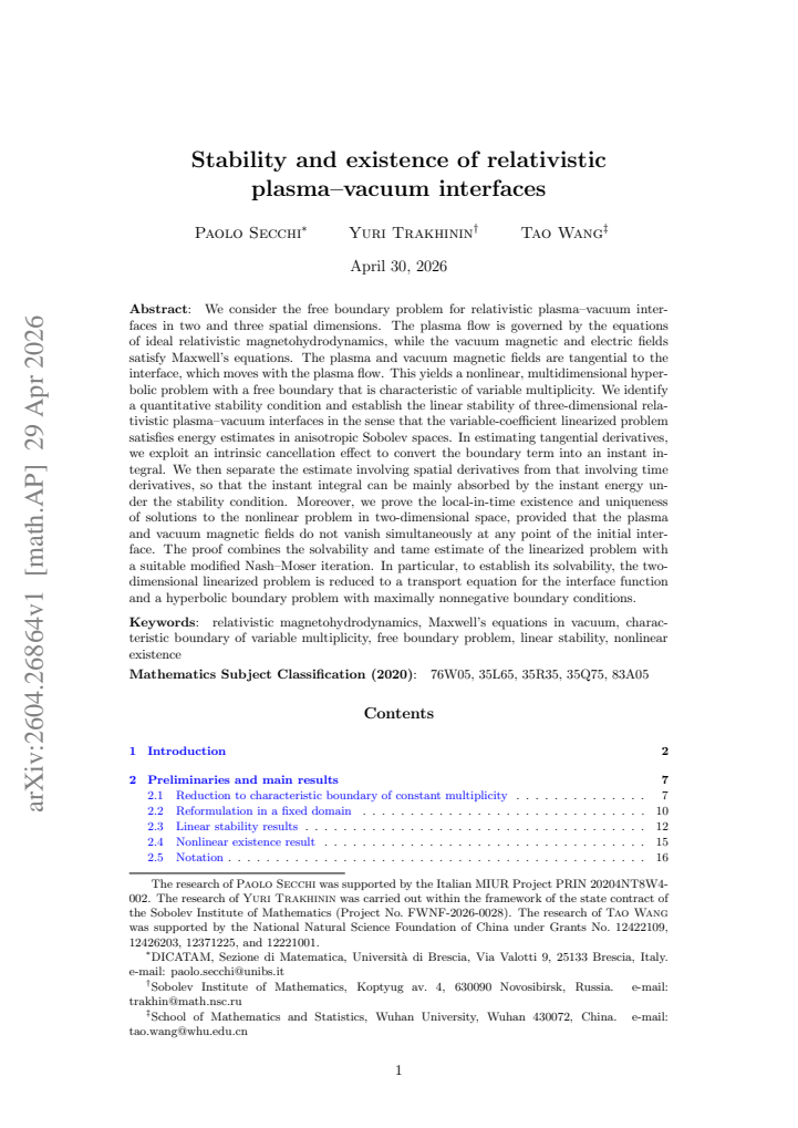 First page