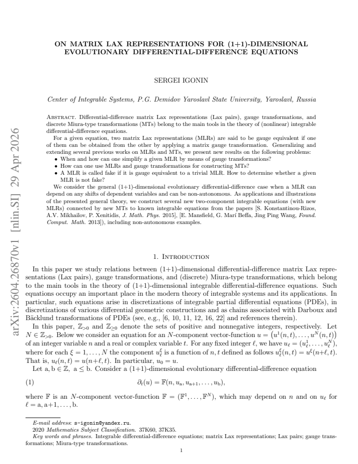 First page