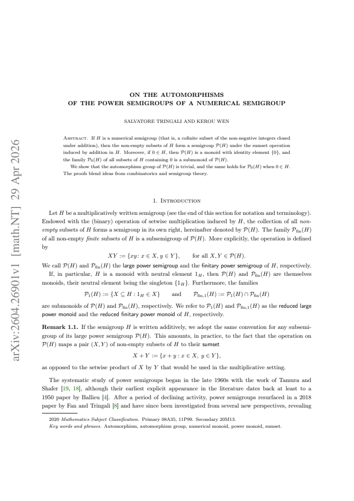 First page