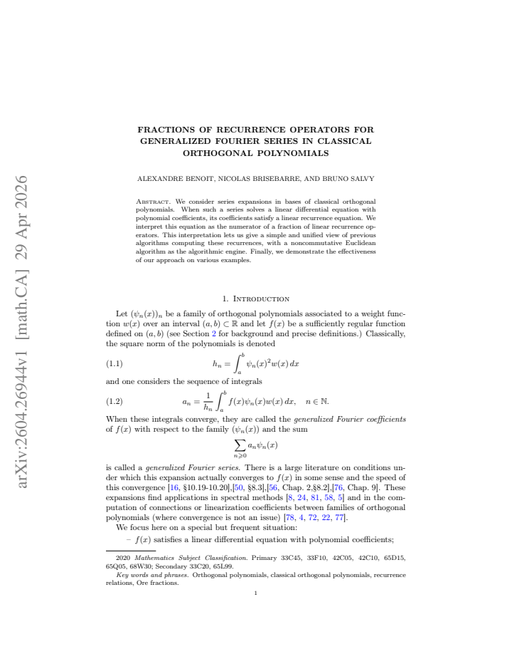 First page