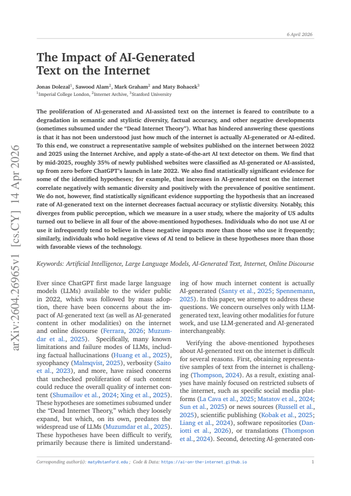 First page