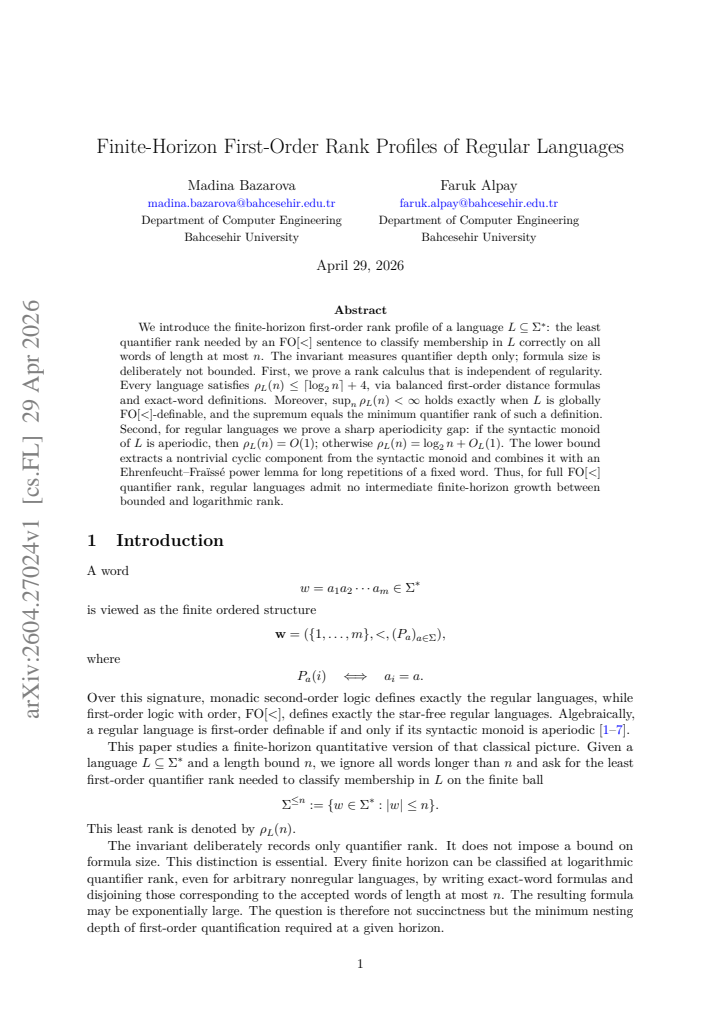 First page