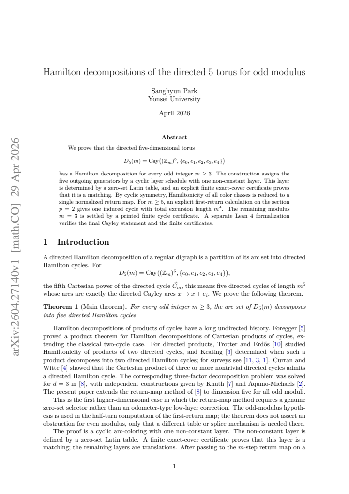 First page