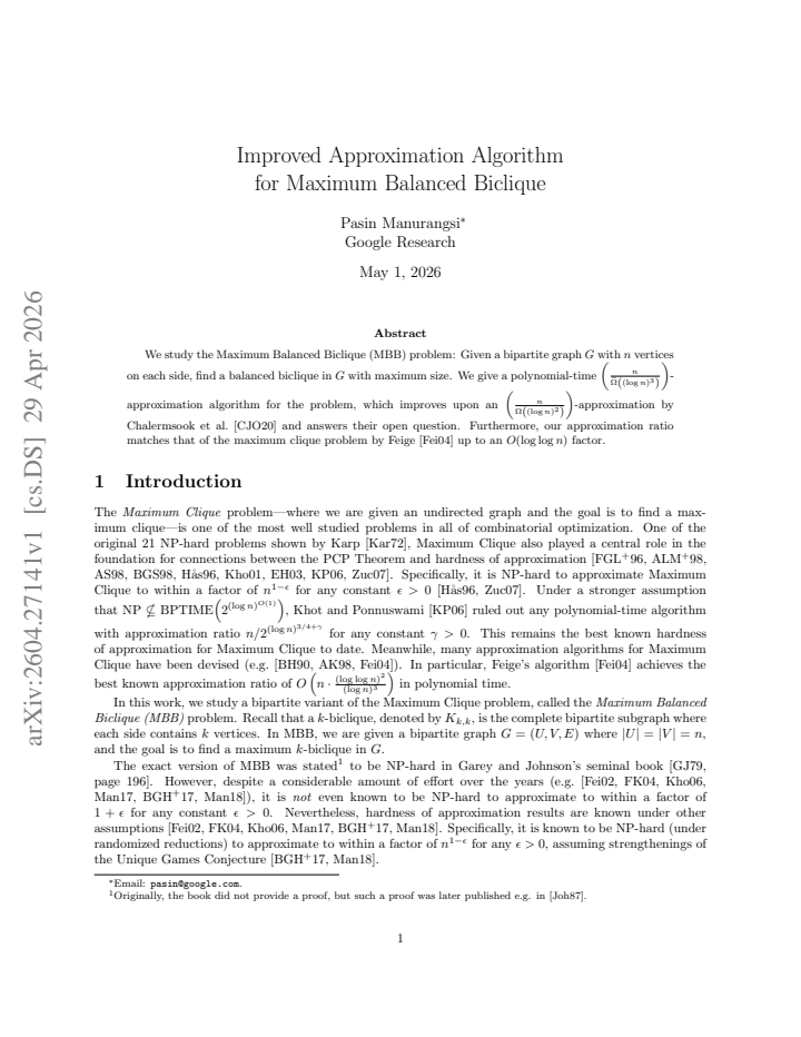 First page