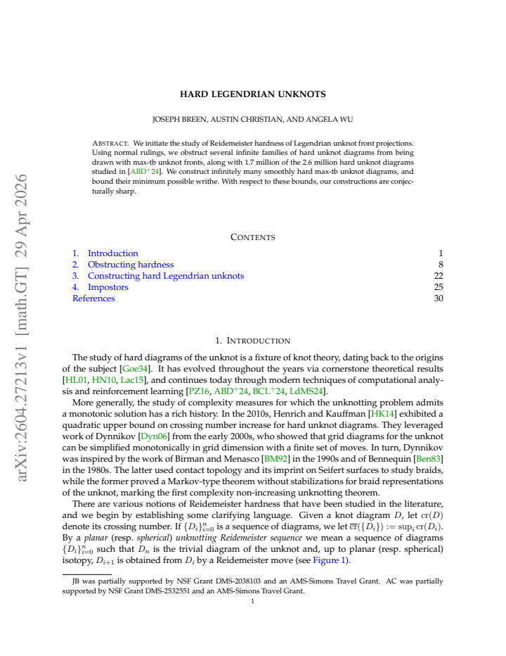 First page