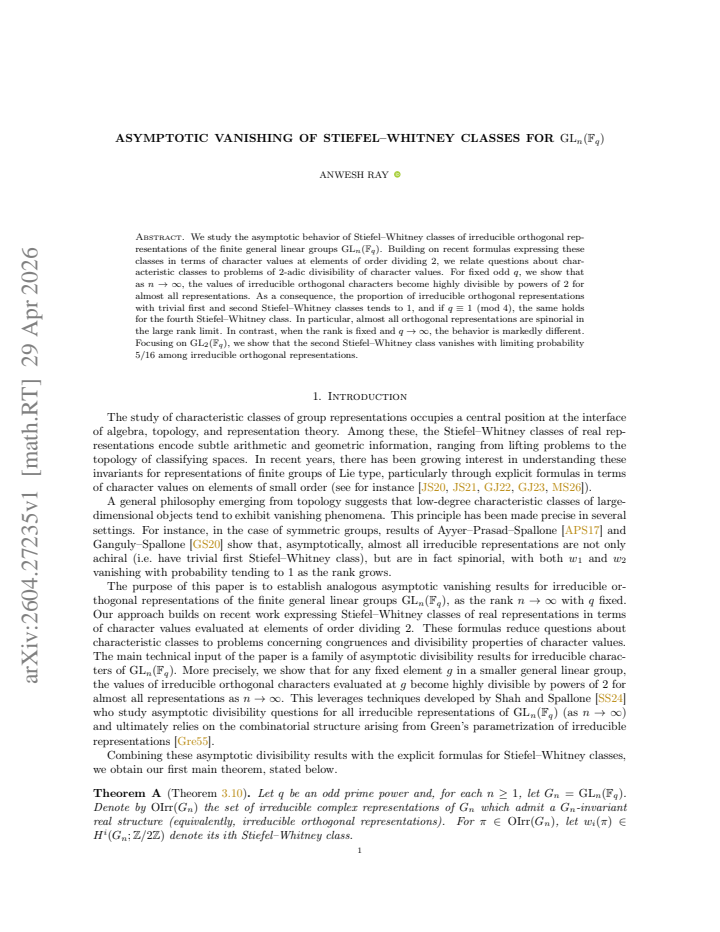 First page