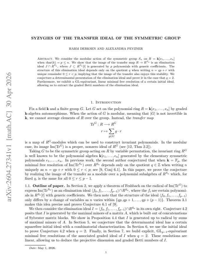 First page