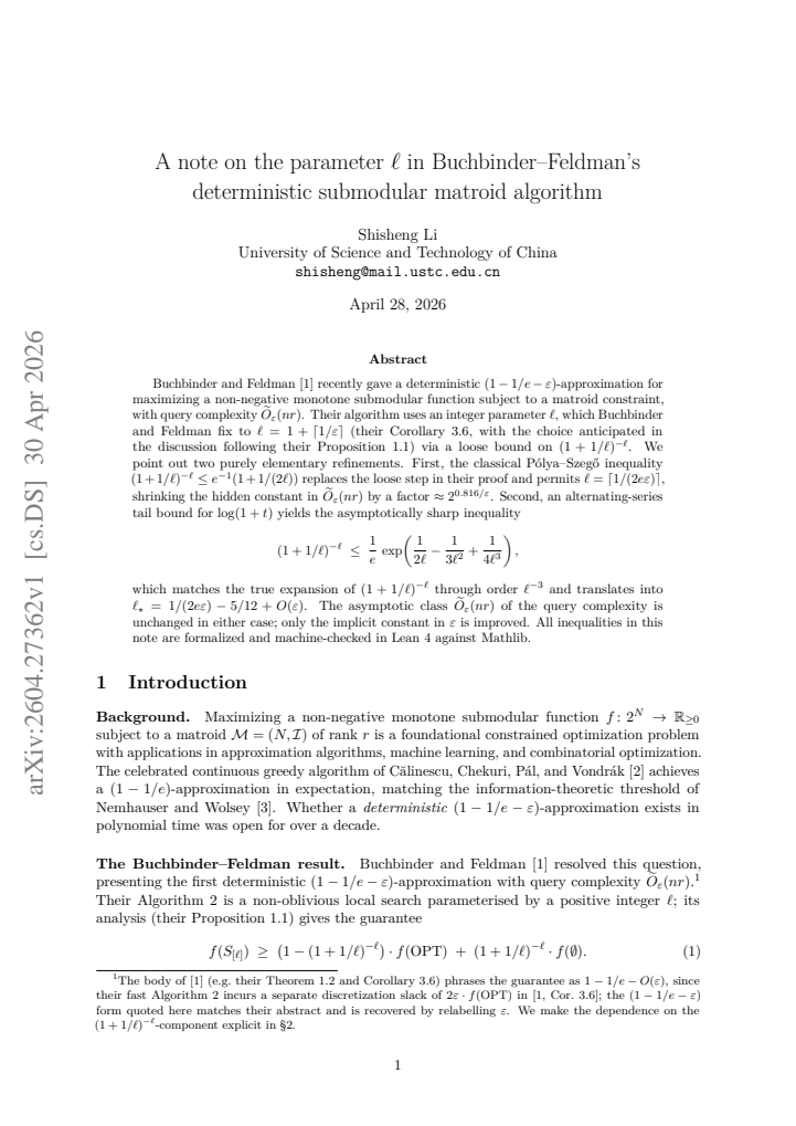 First page