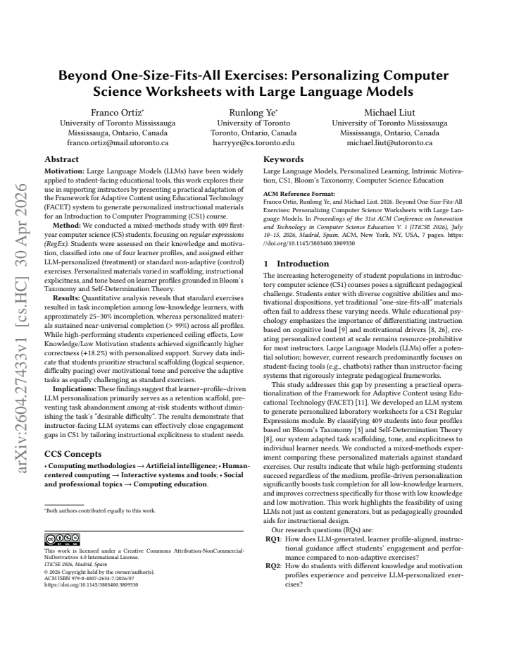 First page