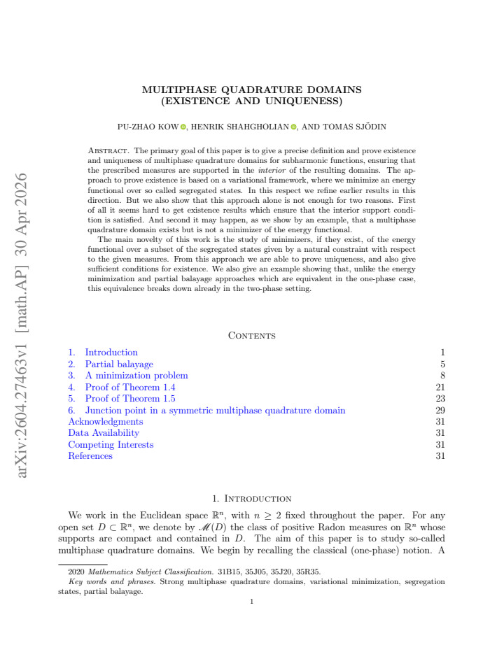 First page