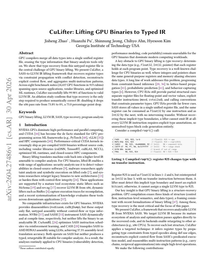First page