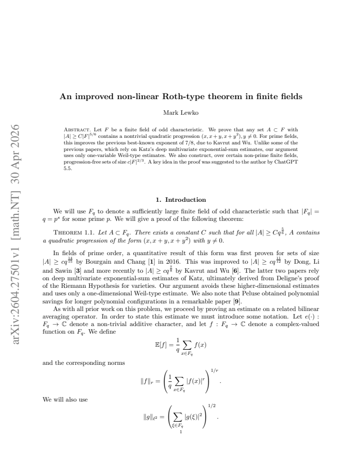 First page