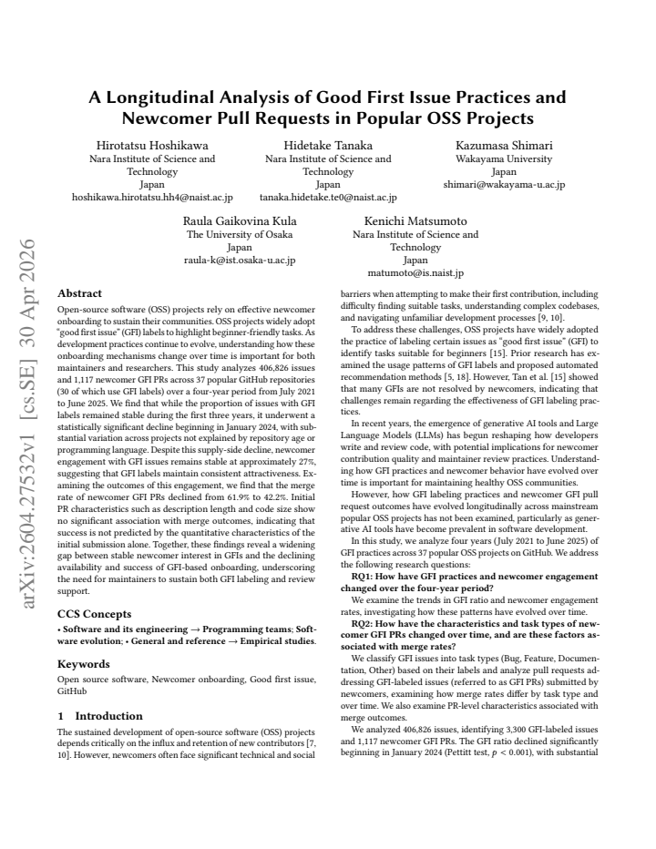 First page