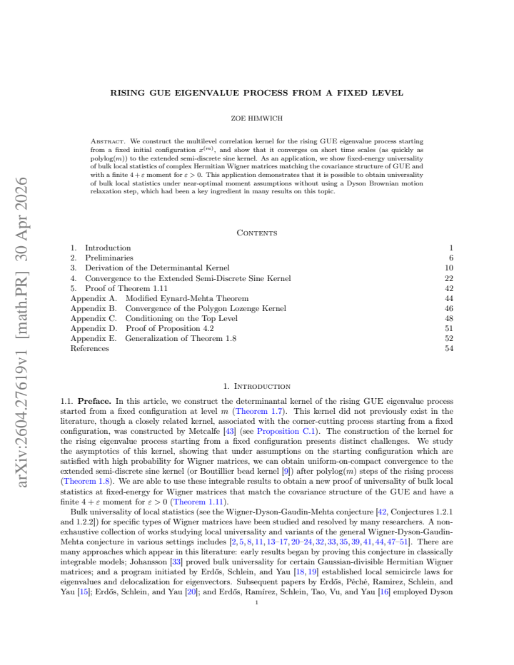 First page