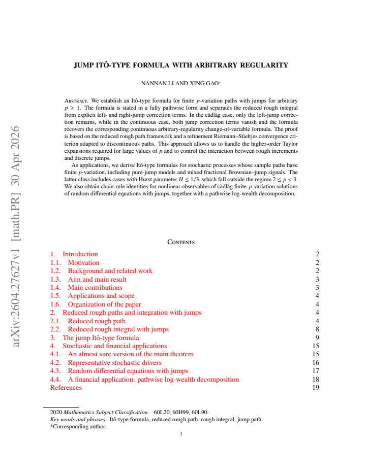 First page