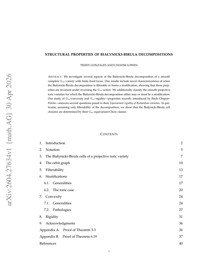 First page