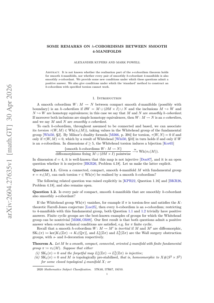 First page