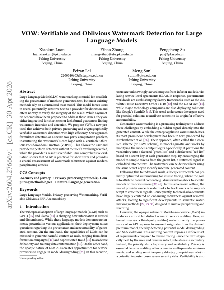 First page