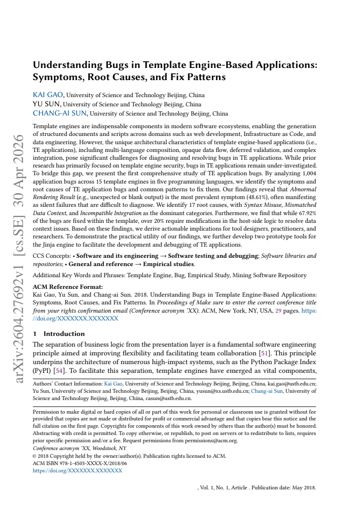 First page