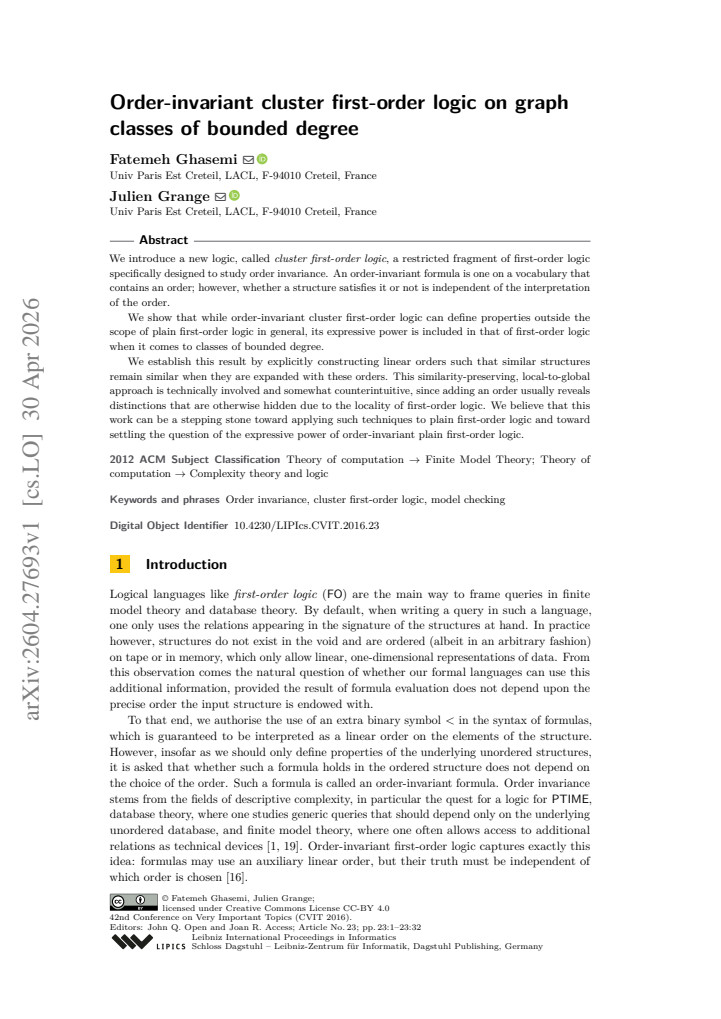 First page