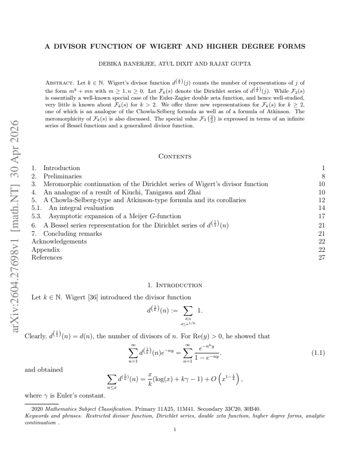 First page