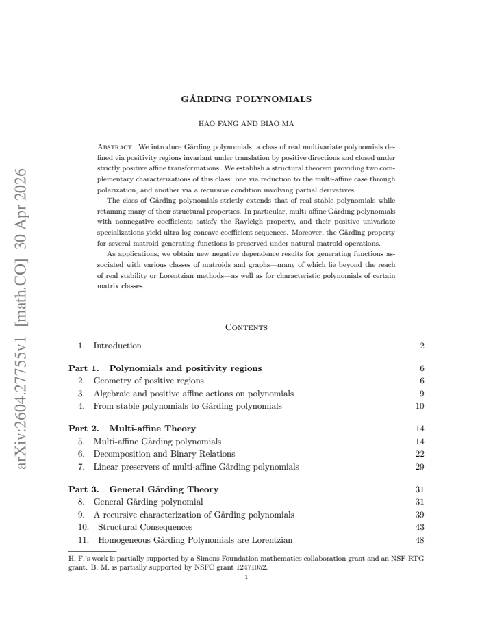 First page