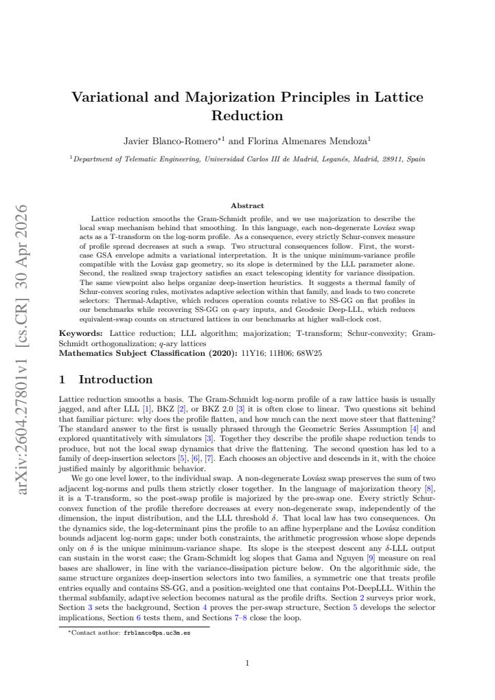 First page