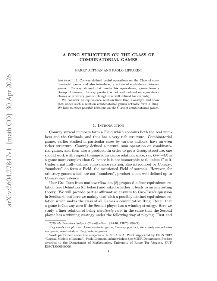 First page
