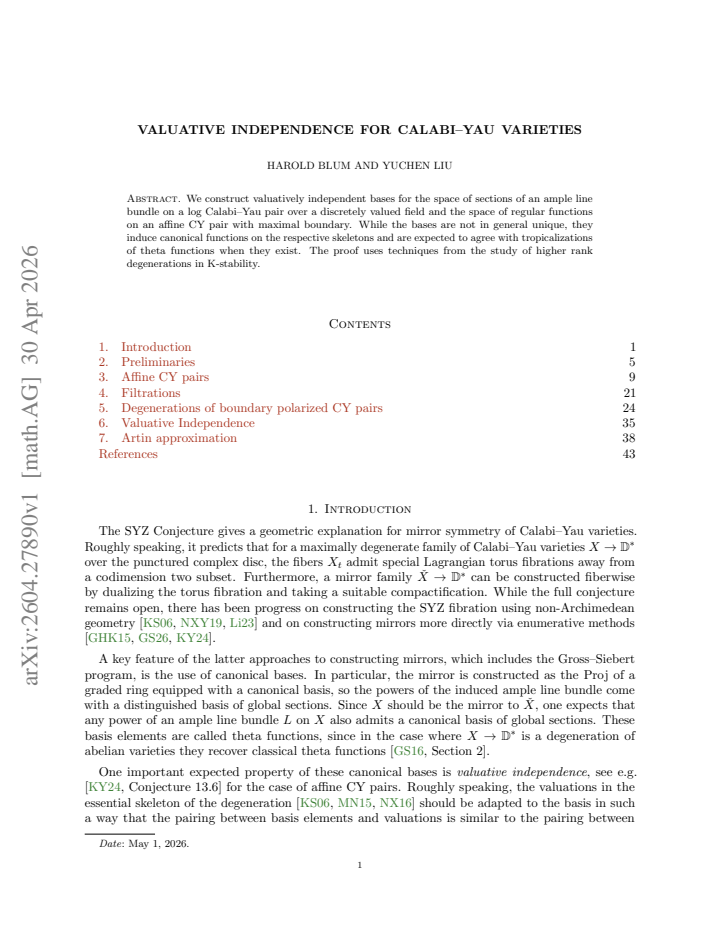 First page