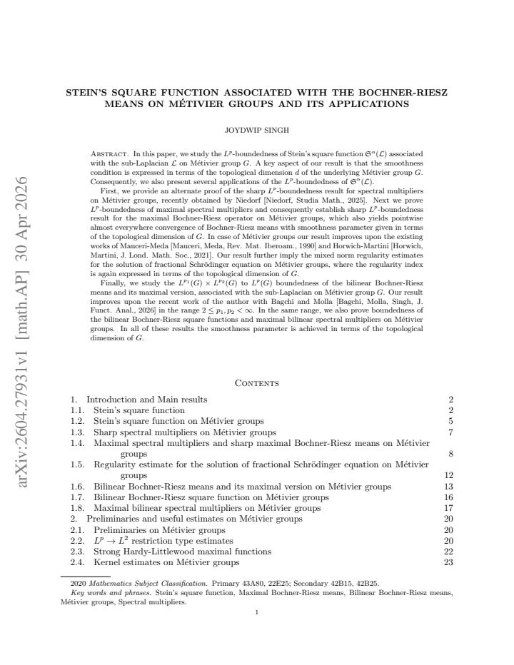 First page