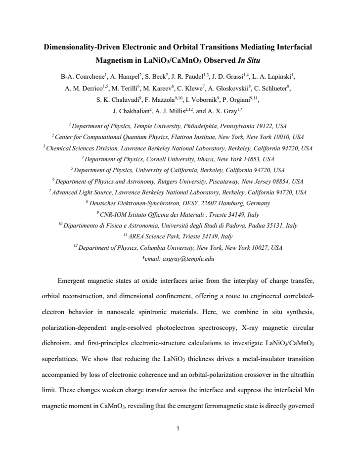 First page