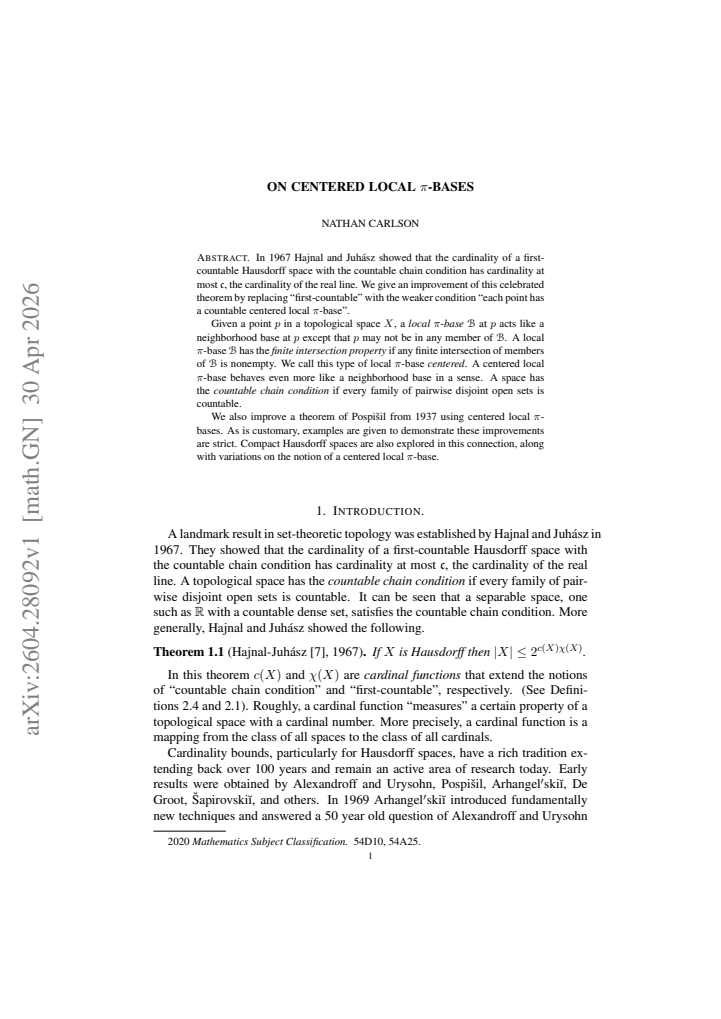 First page