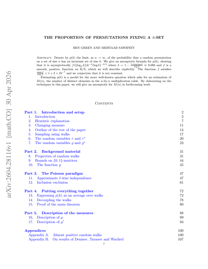 First page