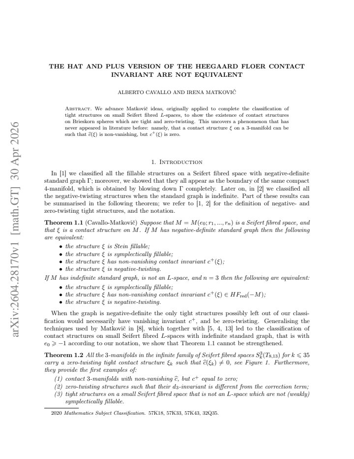 First page