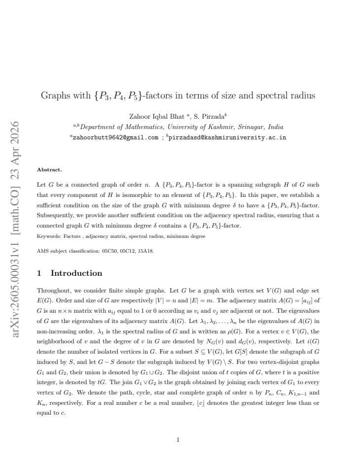 First page
