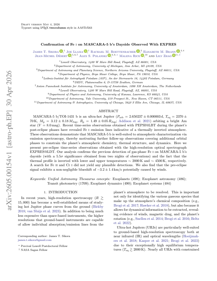 First page