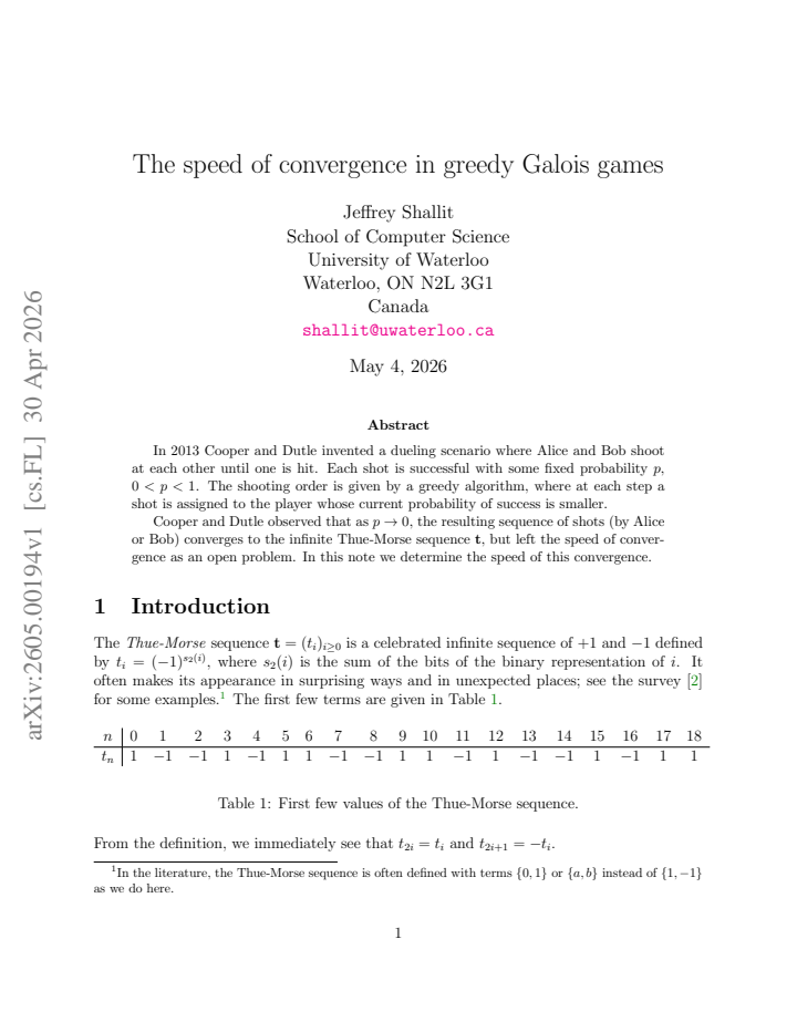 First page