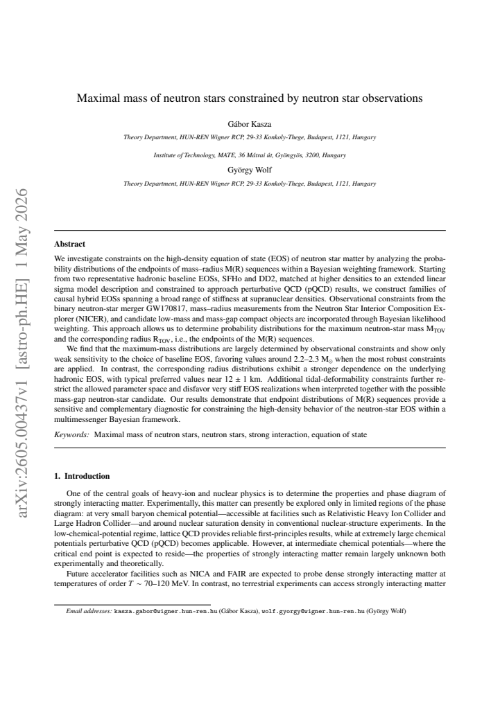 First page