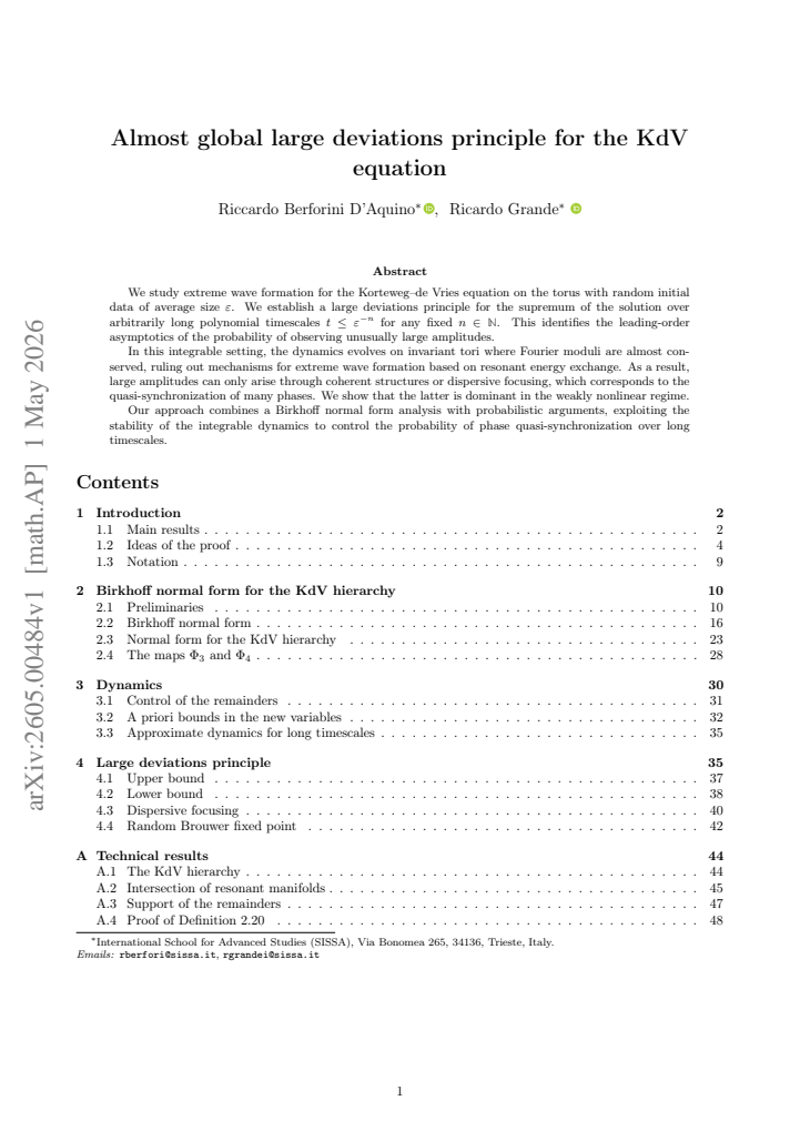 First page