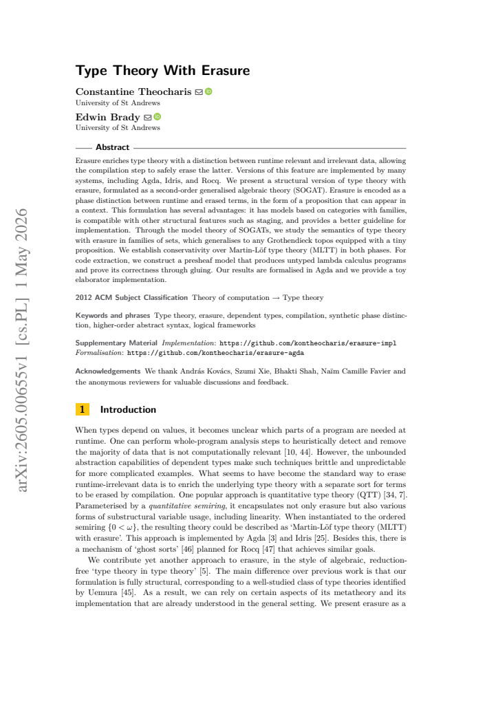 First page