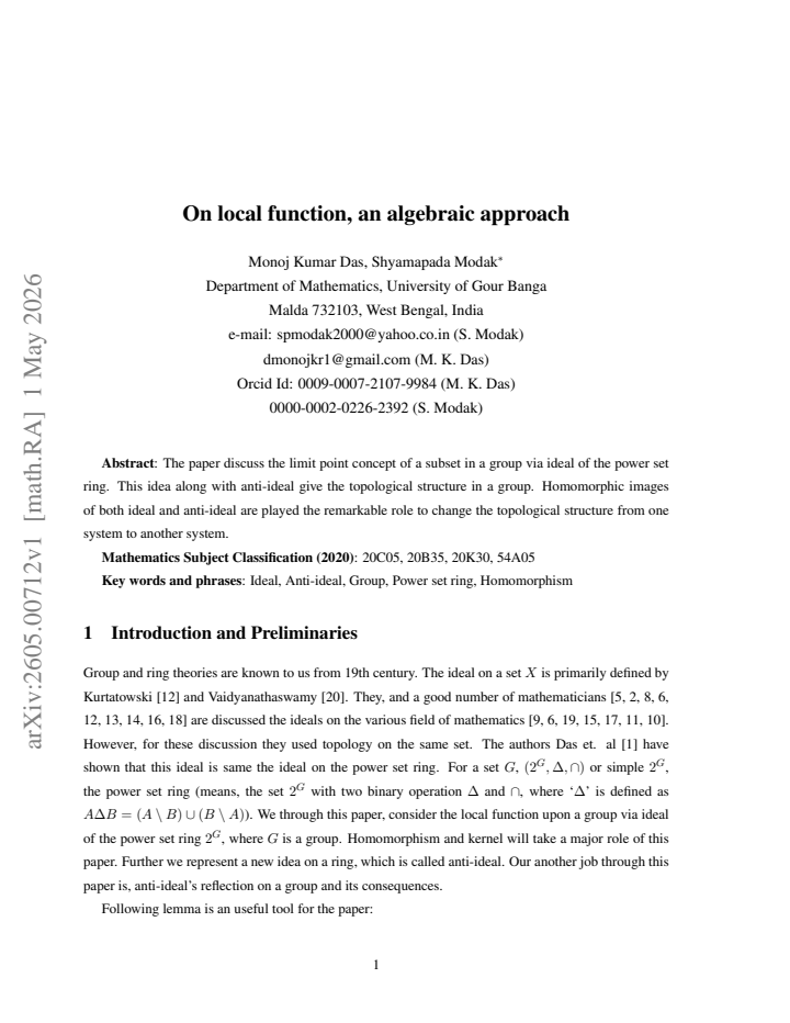 First page