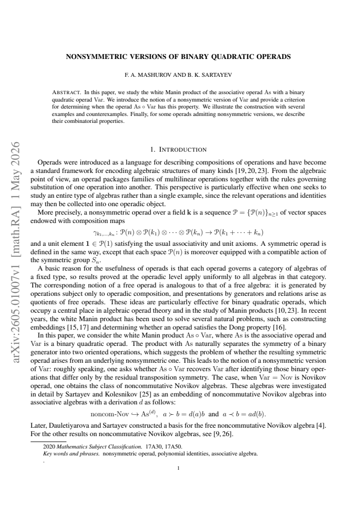 First page