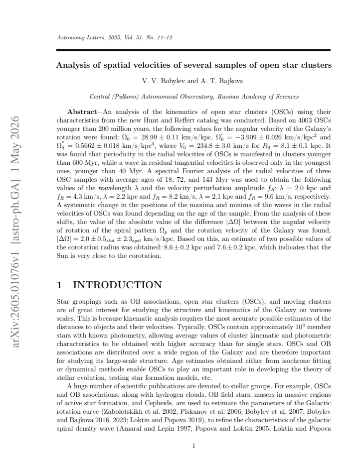 First page